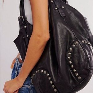 Free People Bushwick leather bag with silver studded details NWOT.